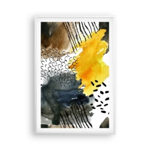 Poster in een witte lijst - Een ontmoeting van de elementen - 61x91 cm