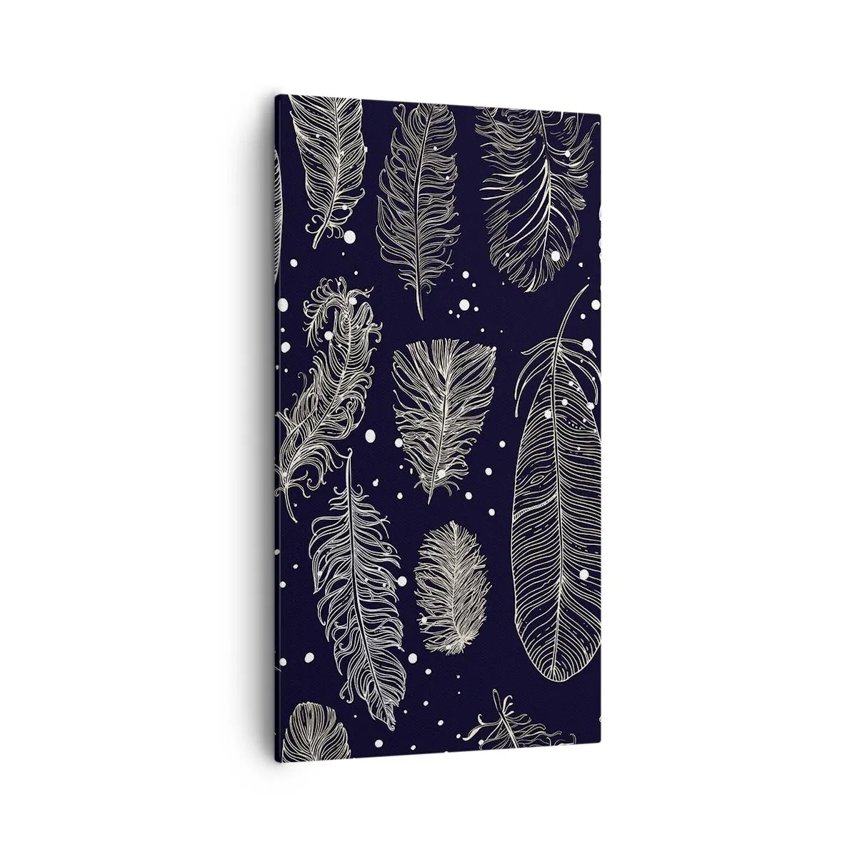 Schilderen op canvas - Gevederde kant - 55x100 cm