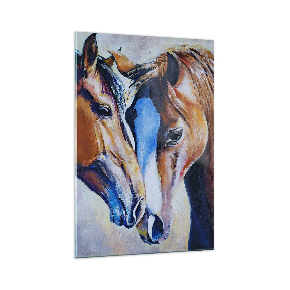 Schilderen op glas - Is het vriendschap? is het liefde? - 70x100 cm