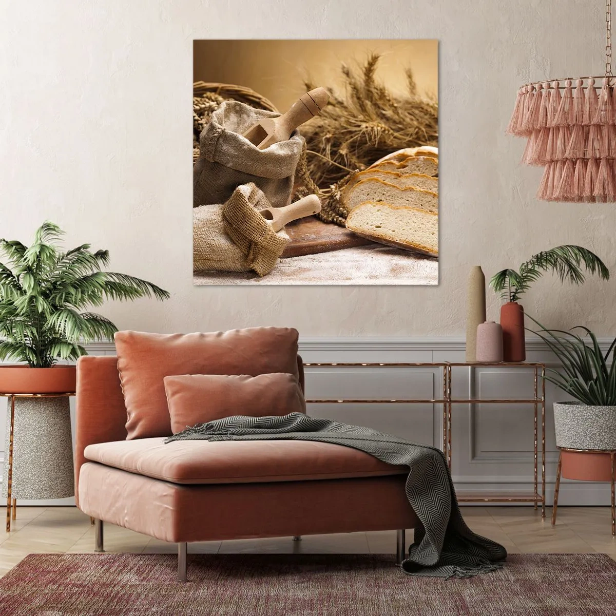 Schilderen op canvas - Alsof met mes gesneden! - 40x40 cm