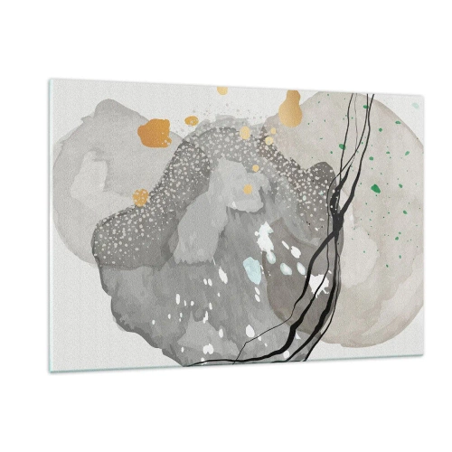 Schilderen op glas - Organische compositie - 120x80 cm