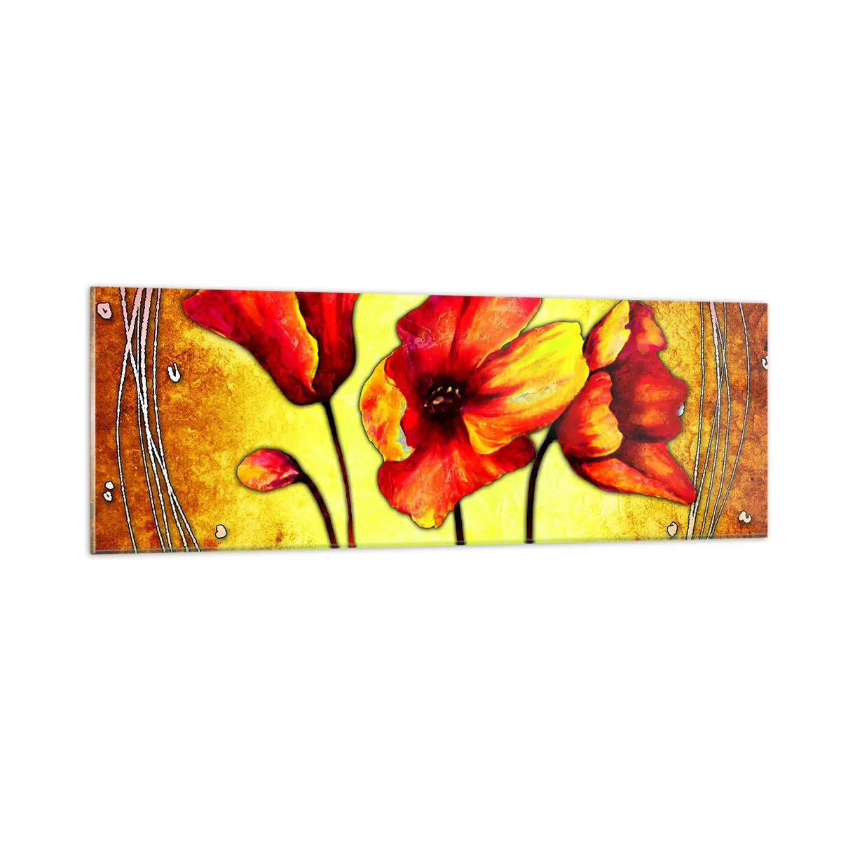 Schilderen op glas - In Art Nouveau-decoraties - 90x30 cm