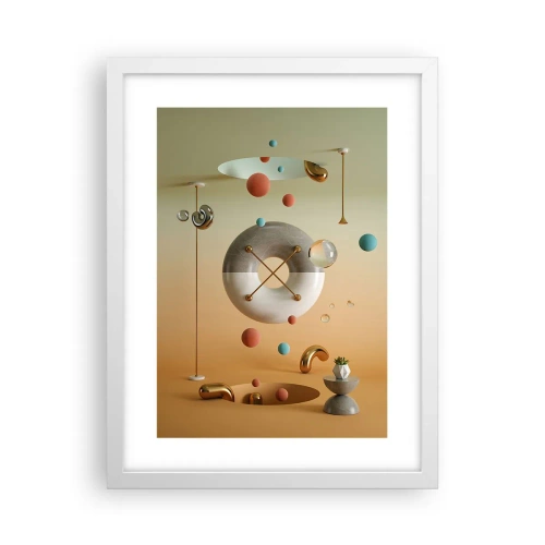 Poster in een witte lijst - Er kan van alles gebeuren - 30x40 cm