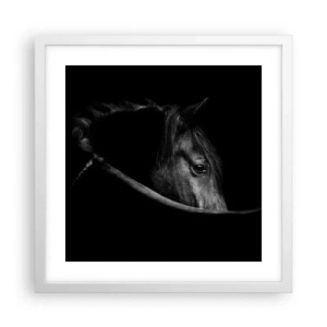 Poster in een witte lijst - Zwarte Prins - 40x40 cm
