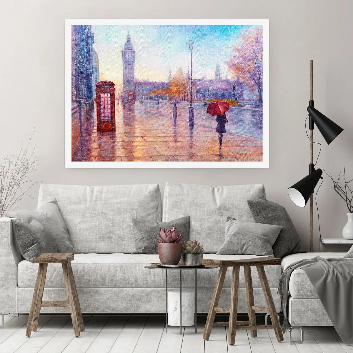 Poster - Herfstdag in Londen - 100x70 cm