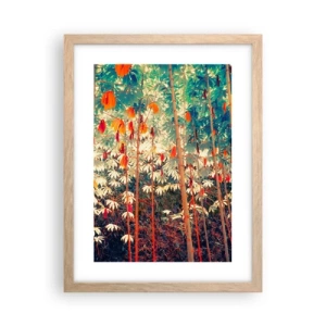 Een poster in een licht eiken lijst - Het geheime leven van de bladeren - 30x40 cm