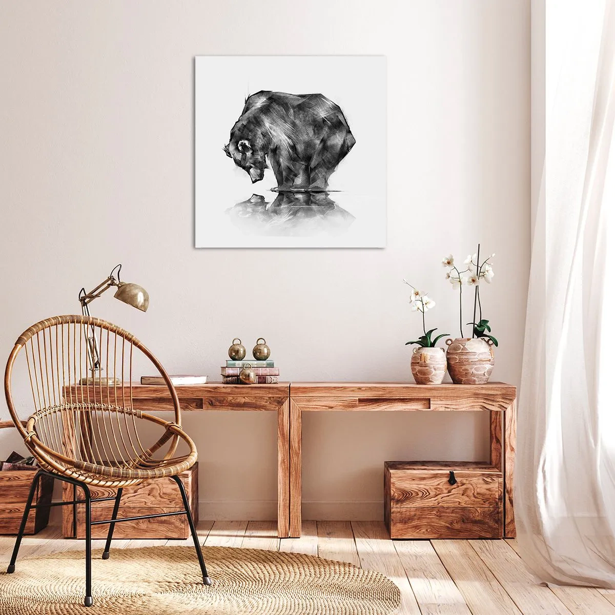 Schilderen op canvas - Leuk om een geliefde persoon te zien - 70x70 cm