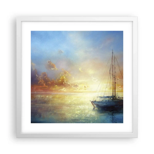 Poster in een witte lijst - In een gouden baai - 40x40 cm