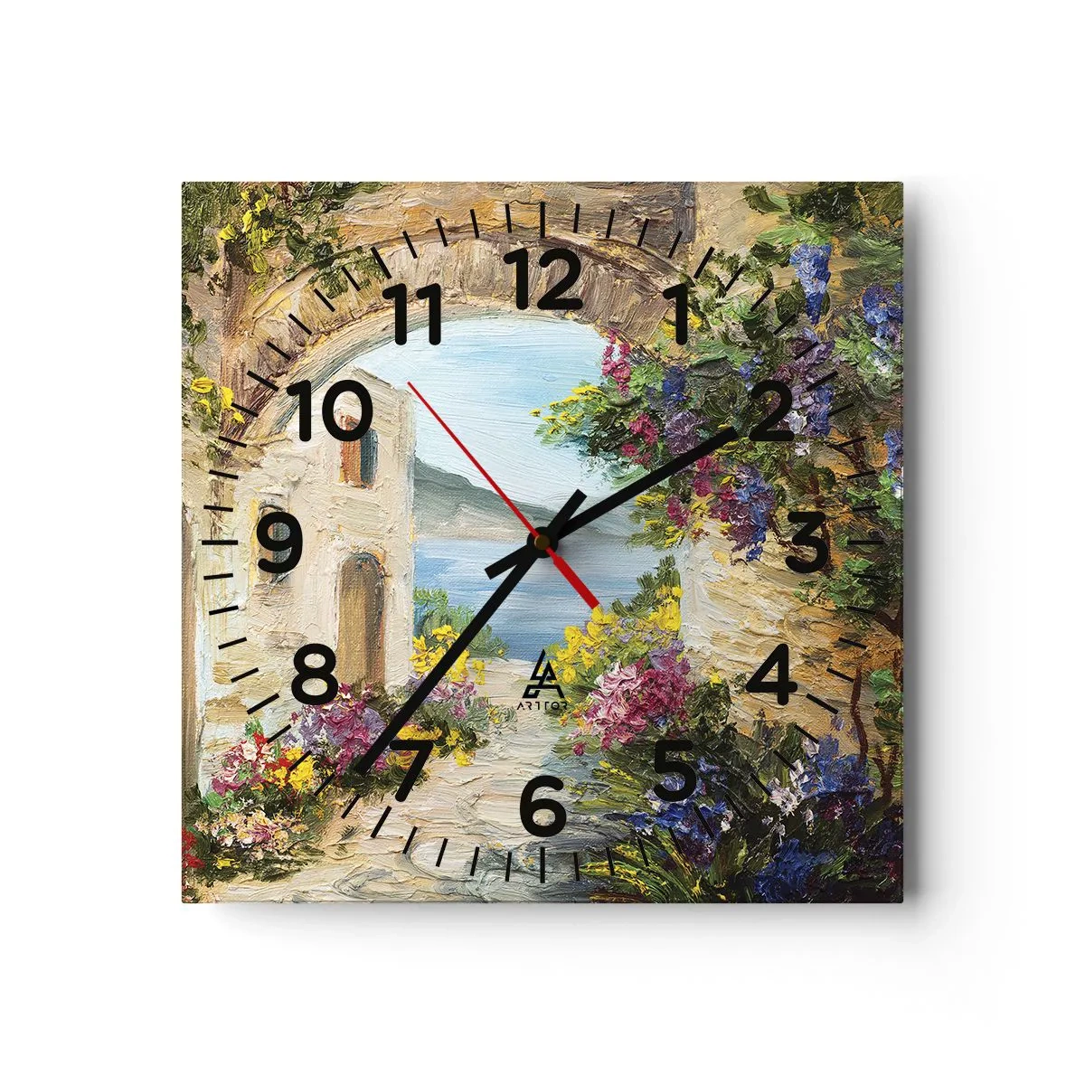 Wandklok - Klok - De charme van een kustprovincie - 30x30 cm