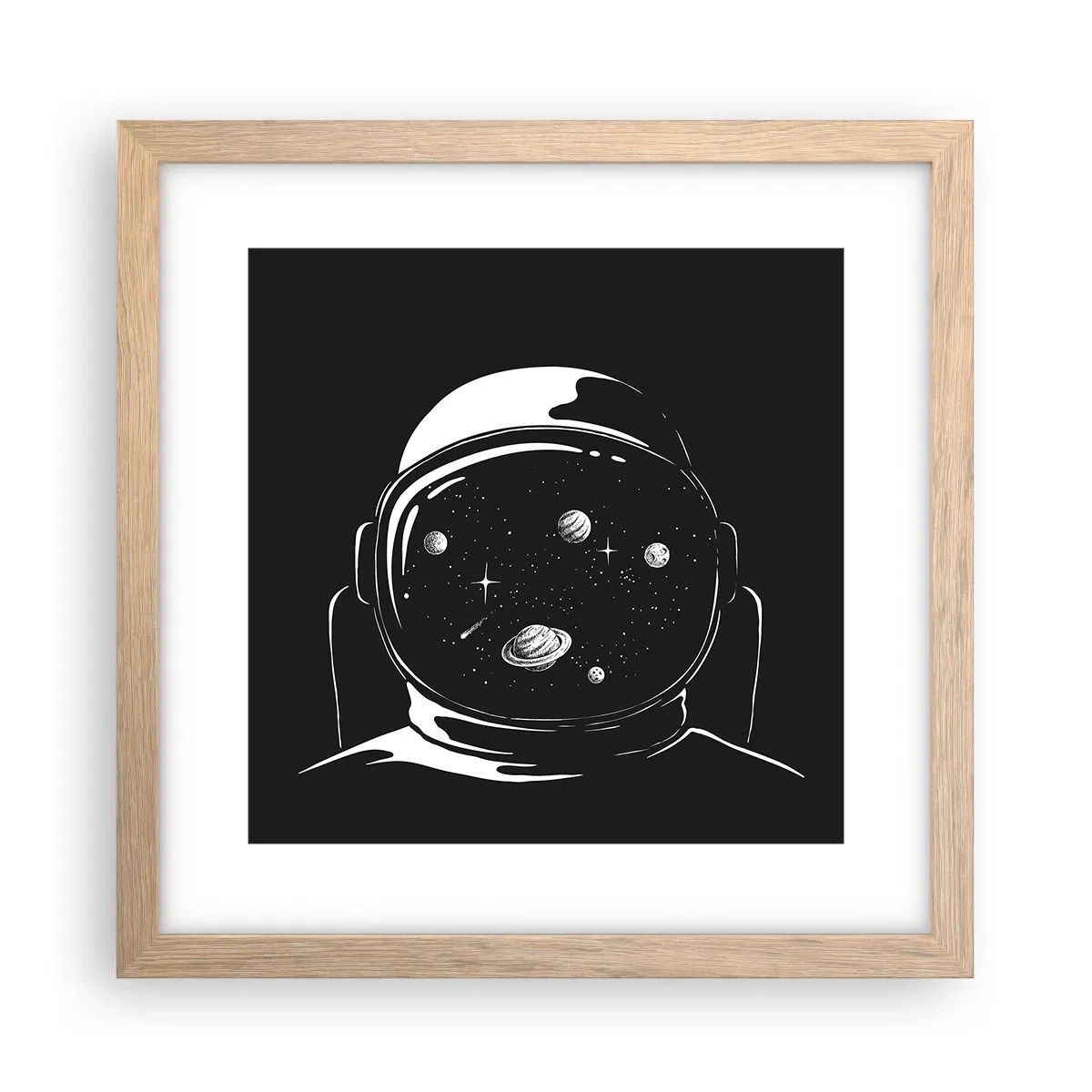 Een poster in een licht eiken lijst - Mooi uitzicht - 30x30 cm