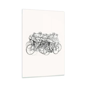 Schilderen op glas - Samen als team - 80x120 cm