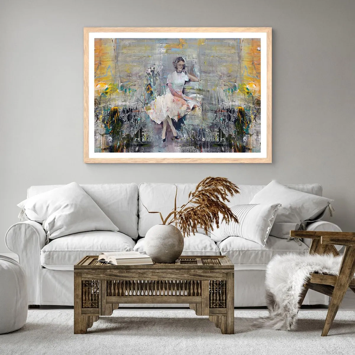Een poster in een licht eiken lijst - Klassiek en modern - 91x61 cm