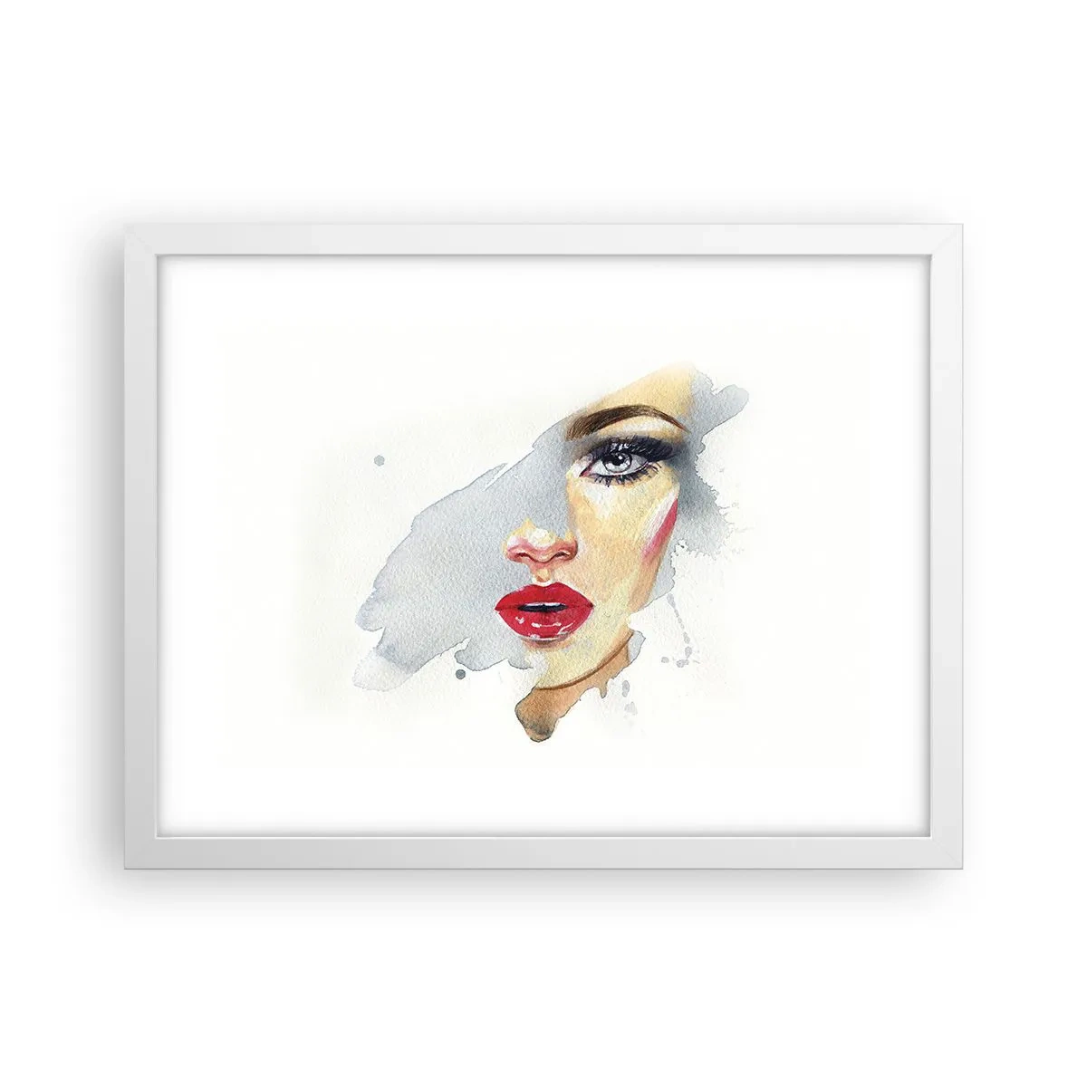 Poster in een witte lijst - Weerspiegeld in een druppel water - 40x30 cm
