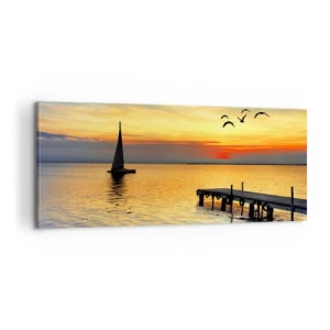 Schilderen op canvas - De avonden keren terug - 100x40 cm