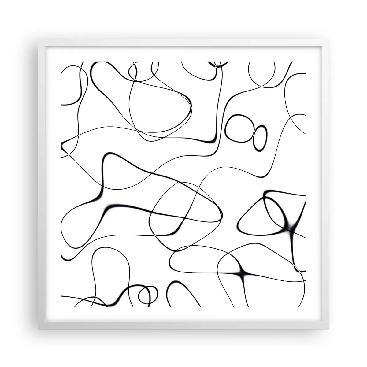 Poster in een witte lijst - Levenspaden, wisselvalligheden - 60x60 cm