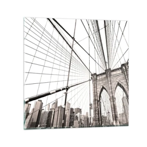 Schilderen op glas - Kathedraal van New York - 70x70 cm