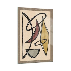 Schilderen op glas - Compositie – bogen en ovalen - 50x70 cm