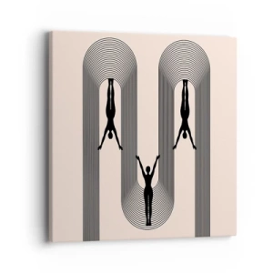 Schilderen op canvas - Op zijn kop - 40x40 cm