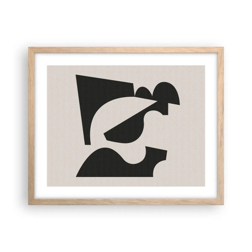 Een poster in een licht eiken lijst - Voor zelfassemblage - 50x40 cm