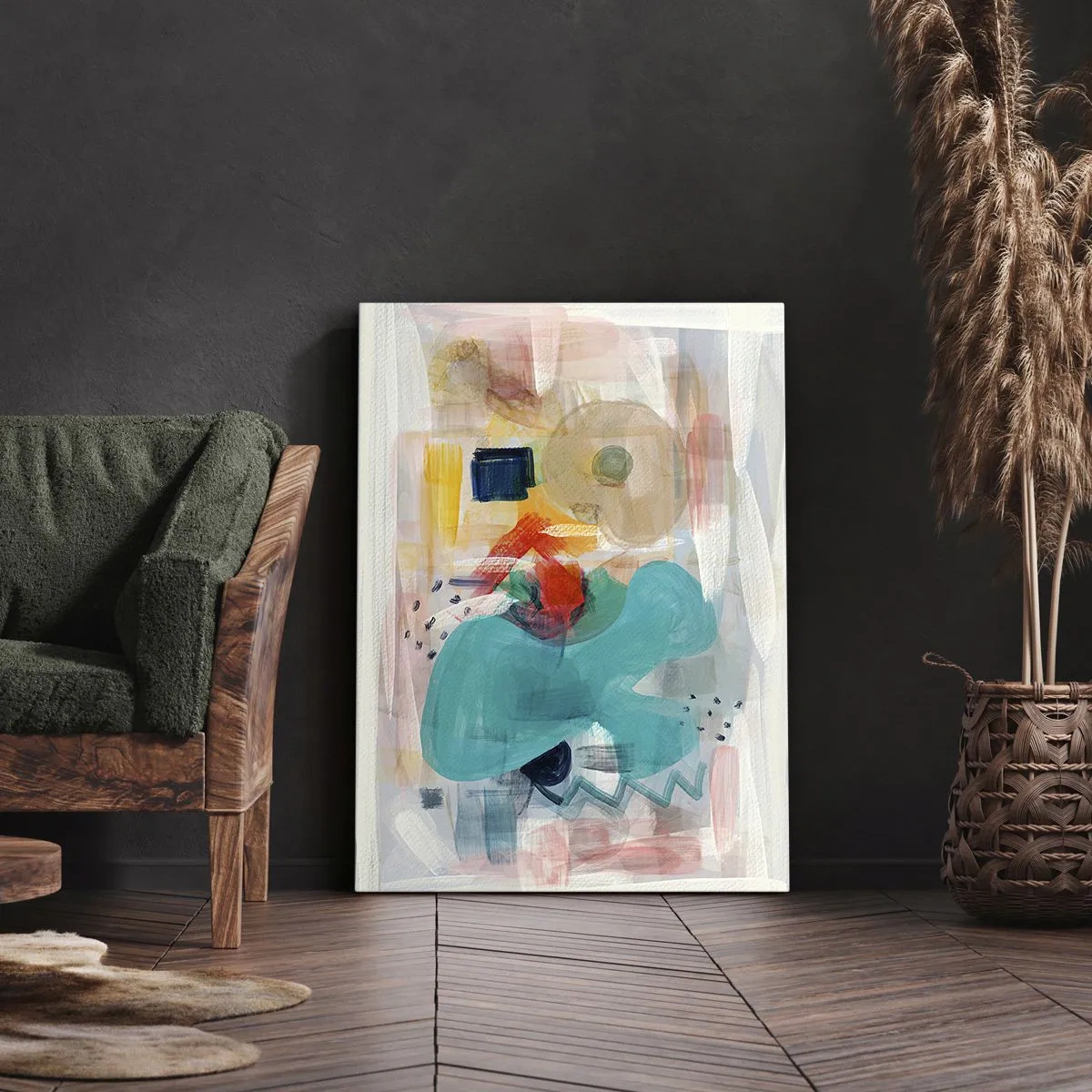 Schilderen op canvas - Kleurrijk spel - 50x70 cm