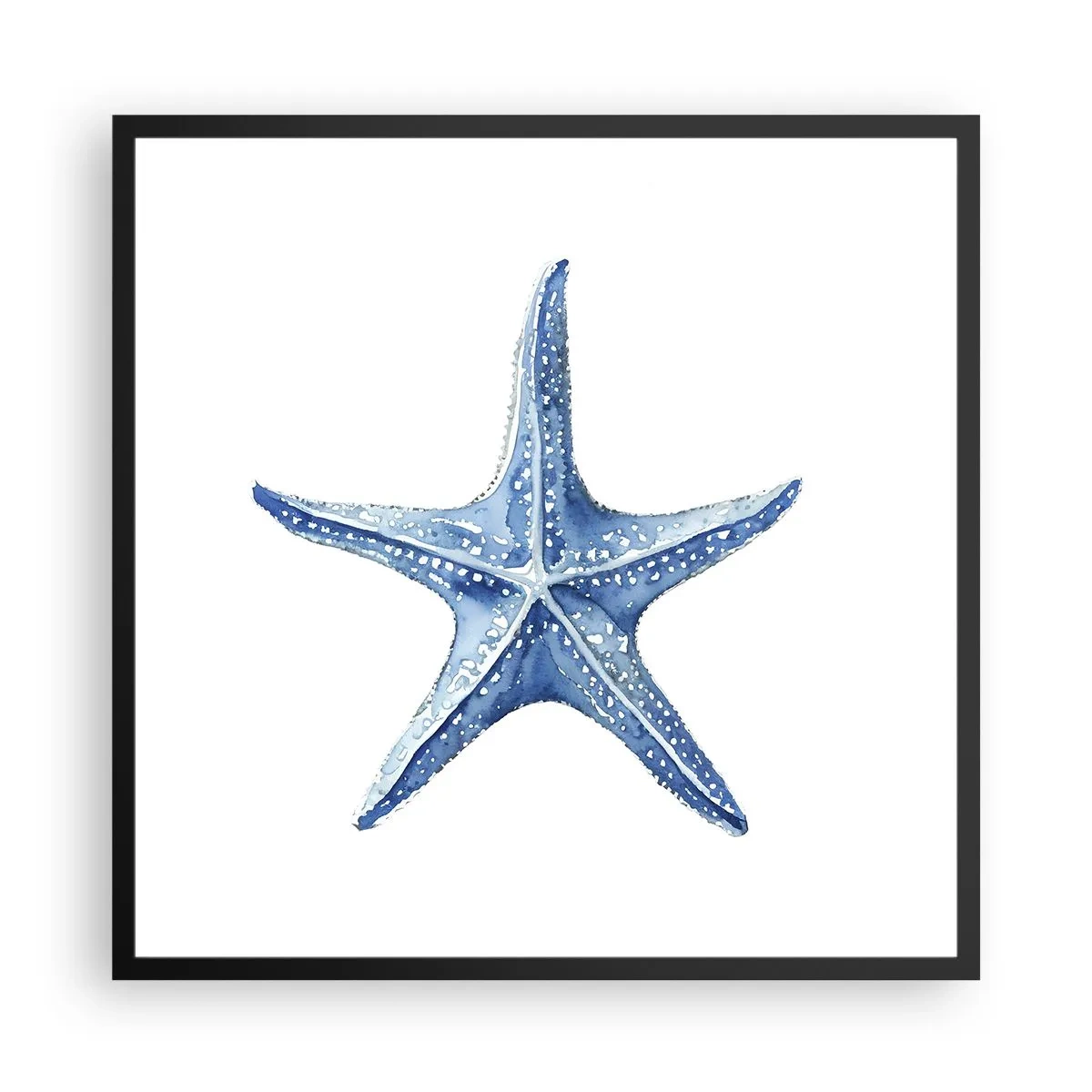 Poster in een zwarte lijst - Ster van de zee - 60x60 cm