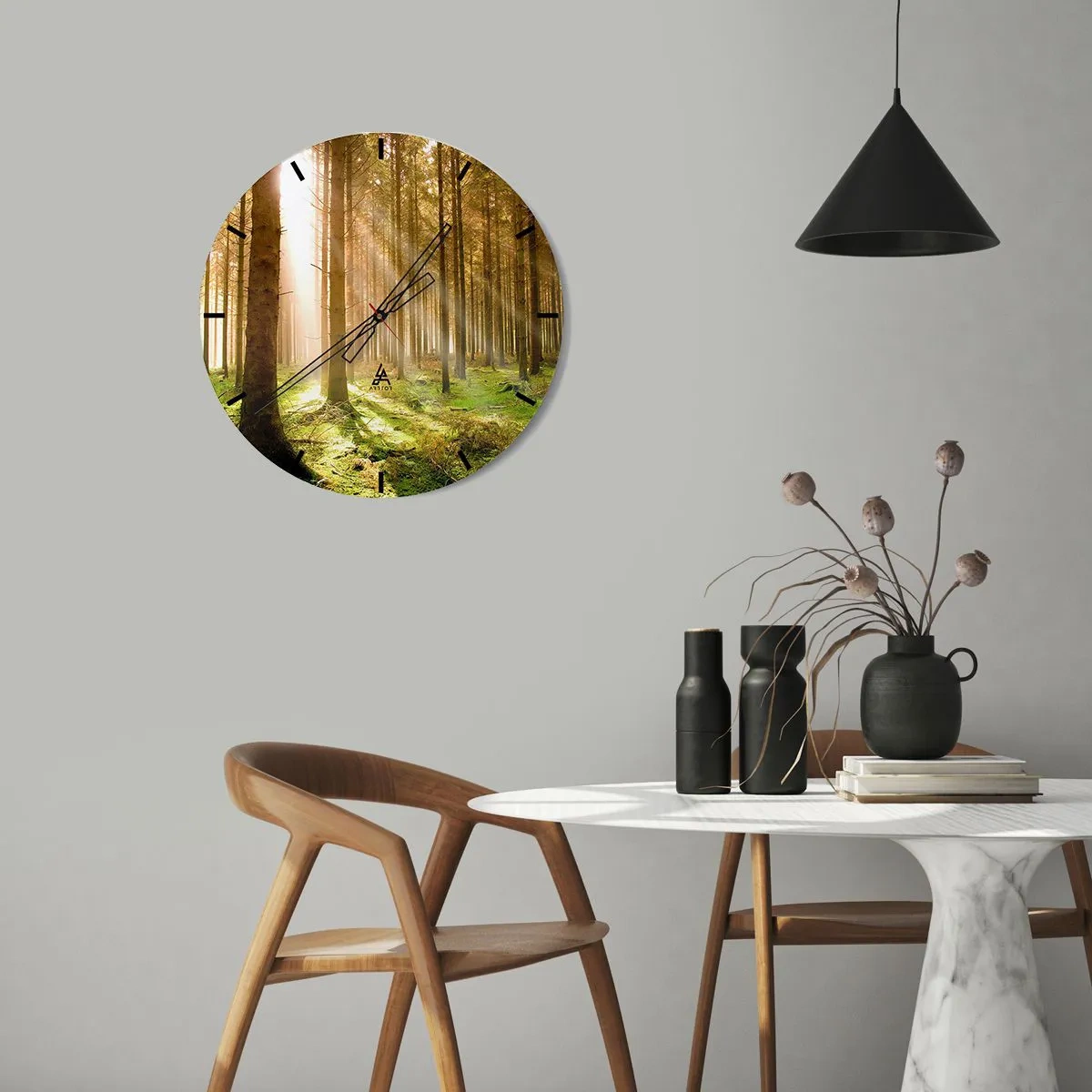 Wandklok - Klok - De elfjes zullen spoedig verschijnen - 40x40 cm
