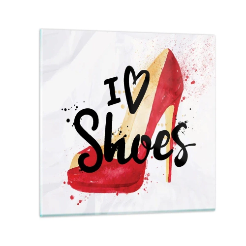 Schilderen op glas - Liefde heeft vele namen - 30x30 cm