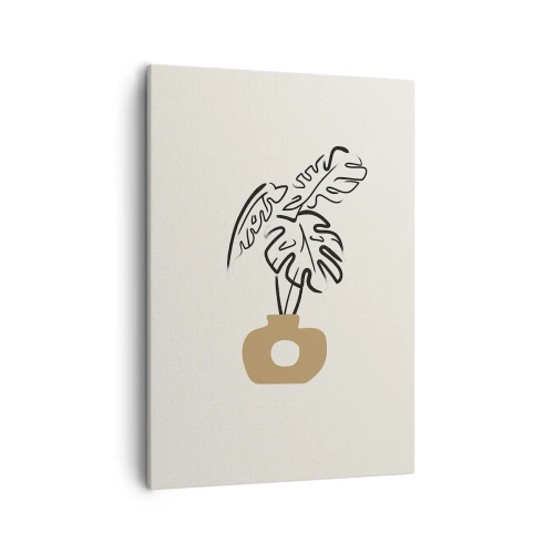 Schilderen op canvas - Monstera – huisdecoratie - 50x70 cm