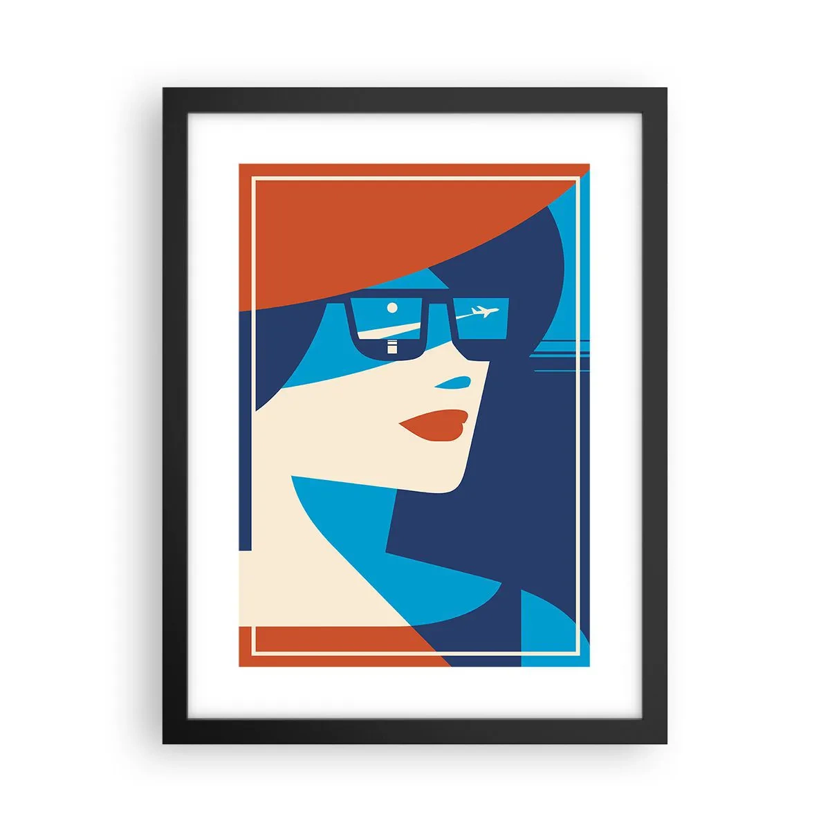 Poster in een zwarte lijst - Vakantie trip - 30x40 cm