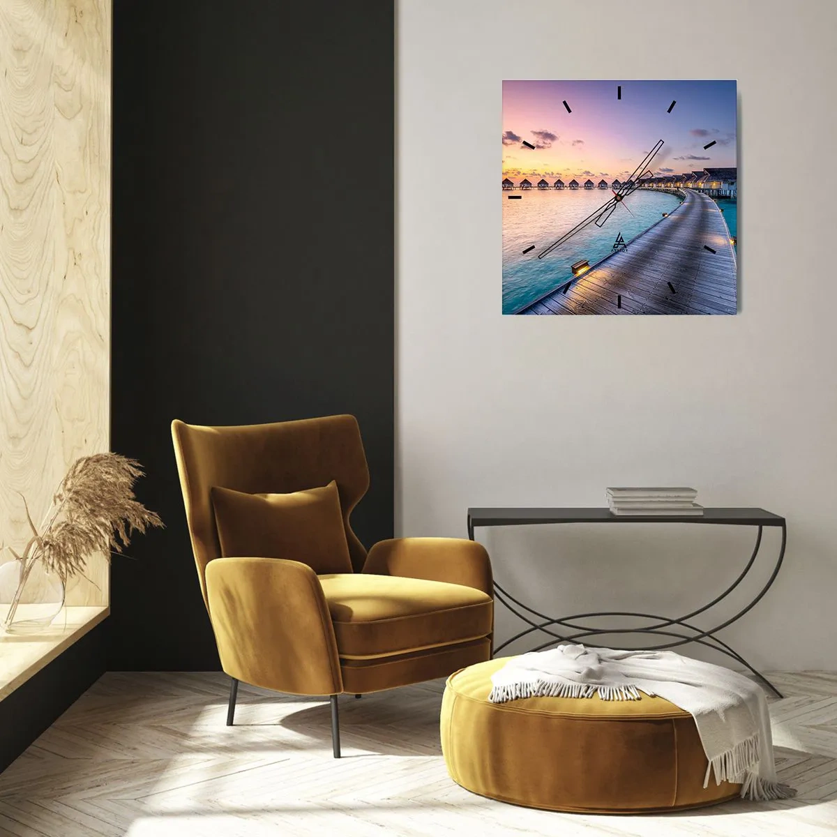 Wandklok - Klok - Vakantie - terug naar de bronnen - 40x40 cm