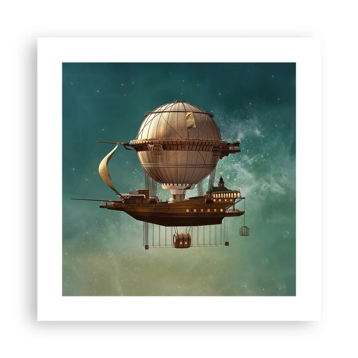Poster - Jules Verne groet - 40x40 cm