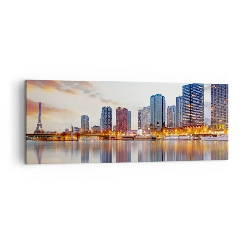 Schilderen op canvas - De monumentale rust van Parijs - 140x50 cm