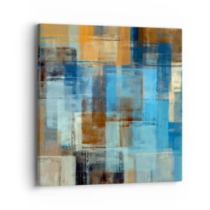 Schilderen op canvas - Door de blauwe sluier - 40x40 cm