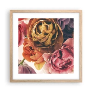 Een poster in een licht eiken lijst - Een viering van het leven - 40x40 cm