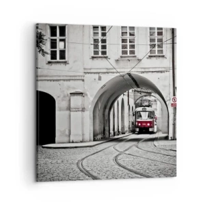 Schilderen op canvas - Door het doolhof van de stad - 60x60 cm