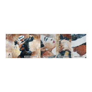 Fotobehang Monster Premium Sand - A la Rudolf Valentino - Abstractie, Dans, Tango - 100x30 cm
