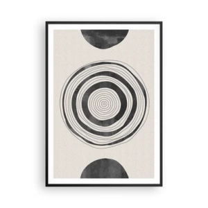 Poster in een zwarte lijst - Wat belangrijk is, is wat er tussenin zit - 70x100 cm