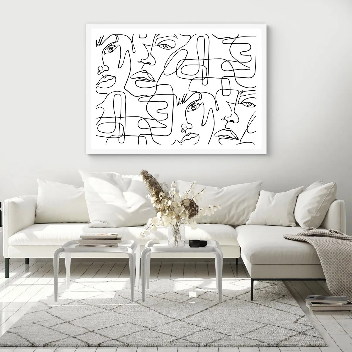 Poster in een witte lijst - In verwarde emoties - 100x70 cm
