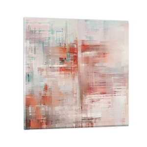 Schilderen op glas - Vaag. Maar roze - 70x70 cm