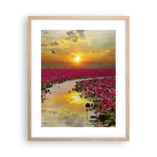 Een poster in een licht eiken lijst - Het geheime leven van het meer - 40x50 cm