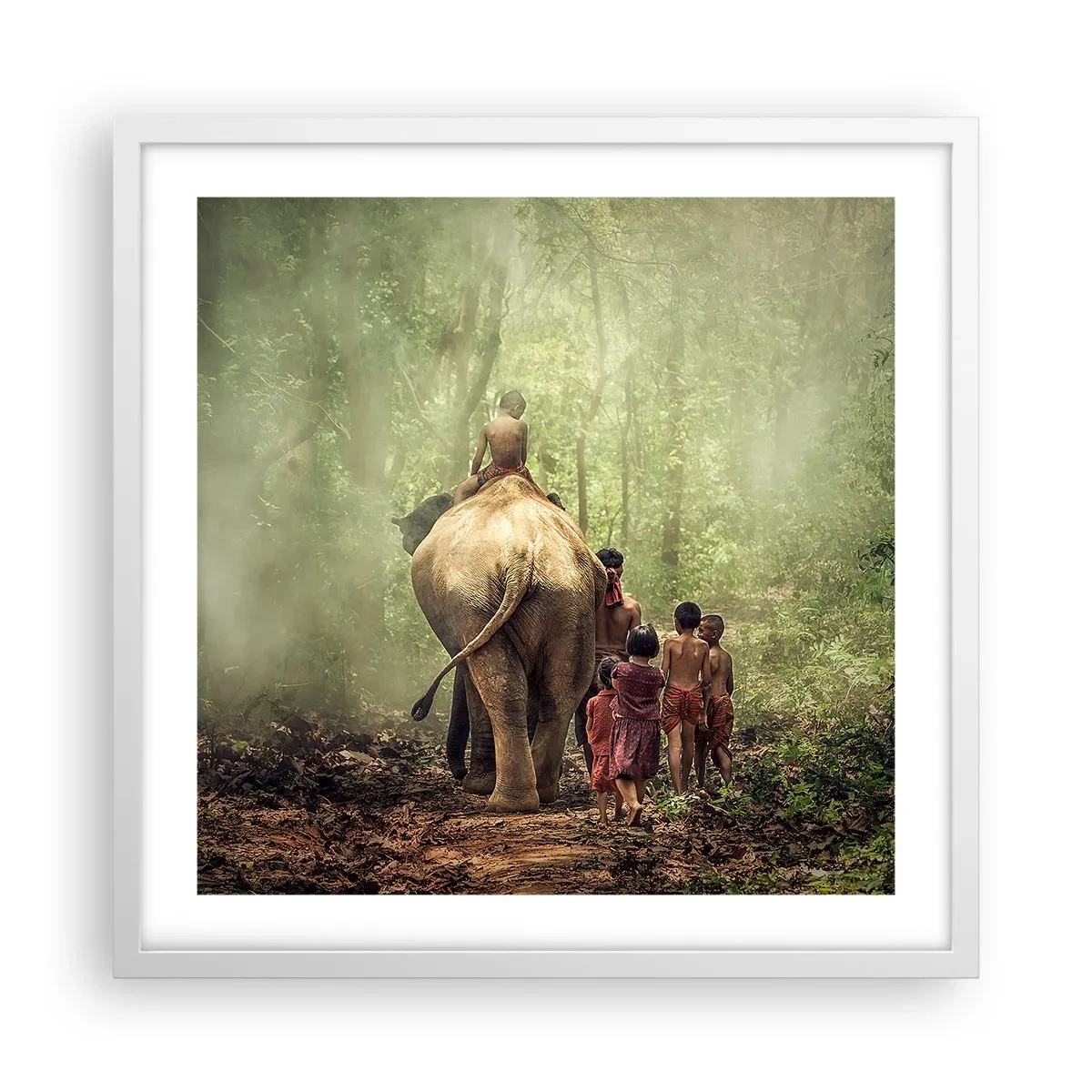 Poster in een witte lijst - Nieuw Jungle Boek - 50x50 cm