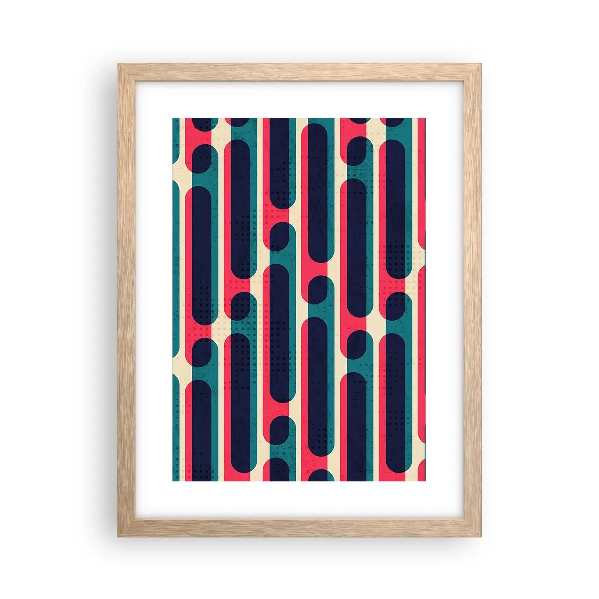 Een poster in een licht eiken lijst - In de diepte en vooruit - 30x40 cm
