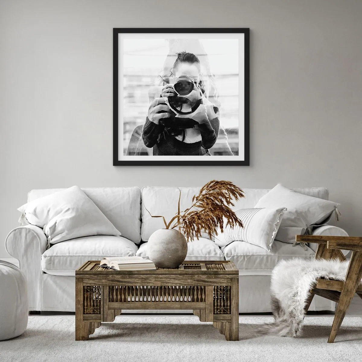 Poster in een zwarte lijst - Maker en materiaal - 60x60 cm