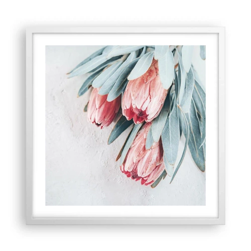 Poster in een witte lijst - Schaamt zich voor hun eigen schoonheid - 50x50 cm