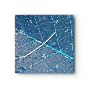 Wandklok - Klok - Leven in blauw - 30x30 cm