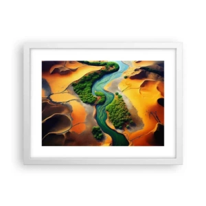 Poster in een witte lijst - Levengevende rivier - 40x30 cm