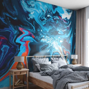 Fotobehang Premium Canvas - Reis naar het centrum van de hemel - Abstractie, Deel, Modern patroon - 100x70 cm