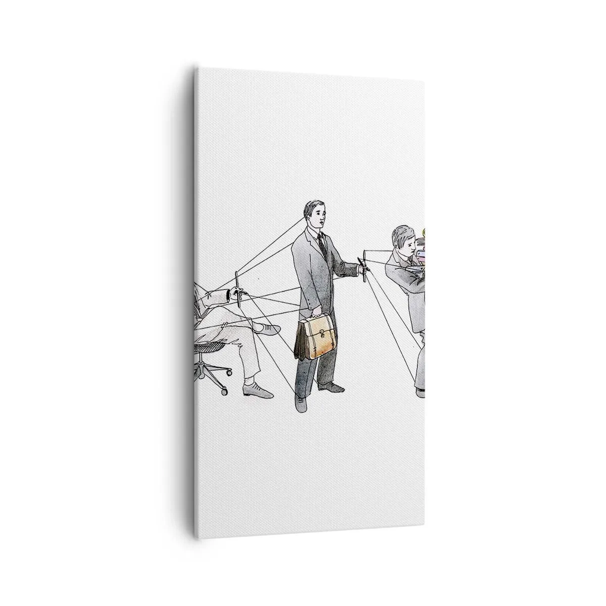 Schilderen op canvas - Iedereen heeft zijn meester - 55x100 cm