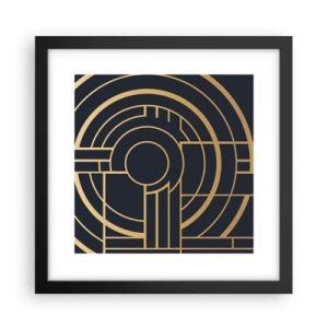 Poster in een zwarte lijst - Draaien van dingen - 30x30 cm