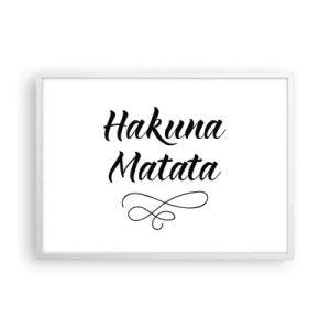 Poster in een witte lijst - Beste advies - 70x50 cm